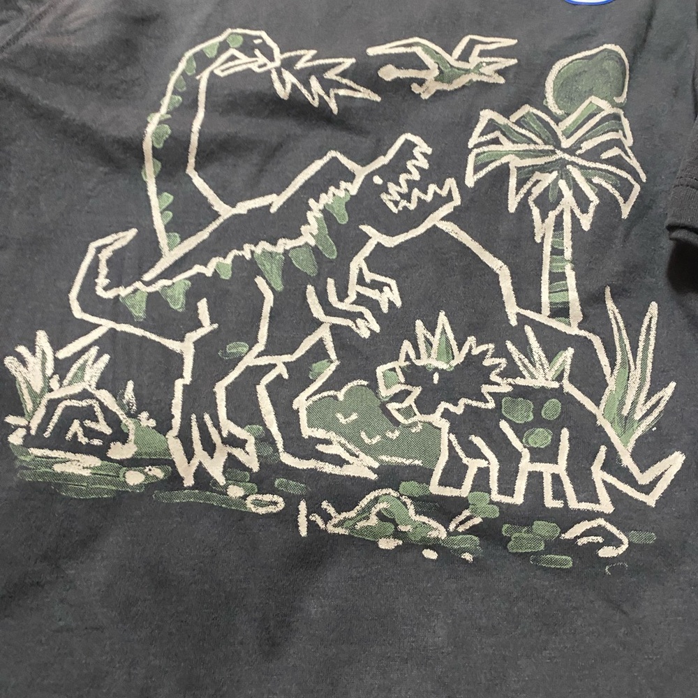 Garanimals Black Short Sleeve Tee with Dinosaur Graphic- 2 pack - Picture 3 of 4